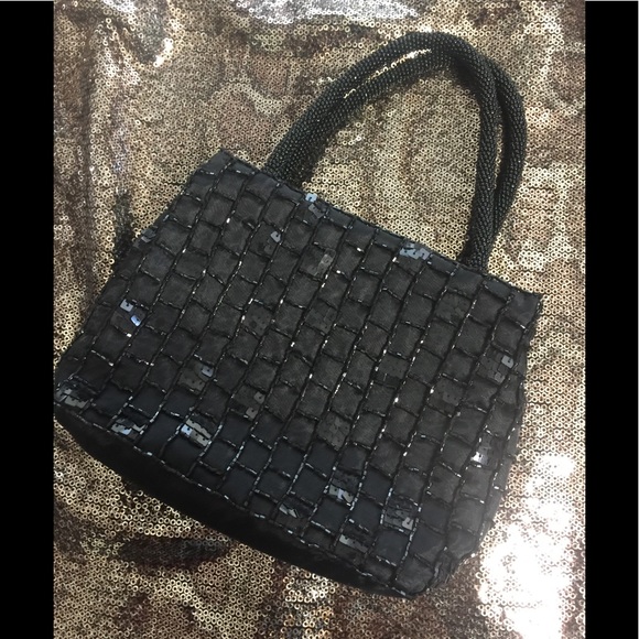 Small beaded black bag - Picture 1 of 4